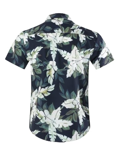 Allsense Men's Short-Sleeve Button-Down Tropical Hawaiian Shirt2