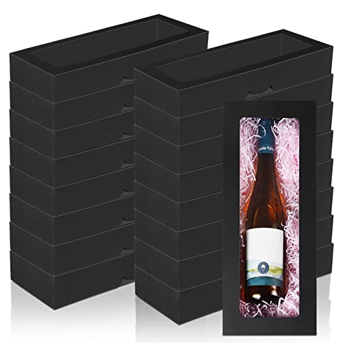 Thenshop 50 Pcs Black Bakery Boxes With Window 16 X 6.5 X 2.75 Inch Cookie Boxes Windowed Cupcake Macaroon Cake Boxes Pastry Baked Treat Boxes Dessert Cookie Containers For Birthday Wedding Graduation #TOP19