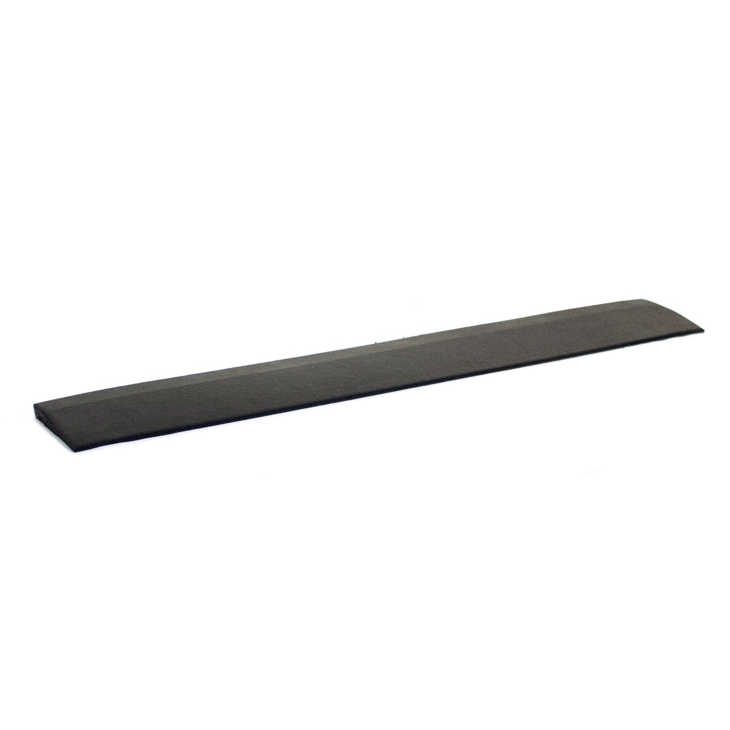 Bodypower Rubber Floor Tile 1000 x 150 x 20mm Ramp Edge (Black)