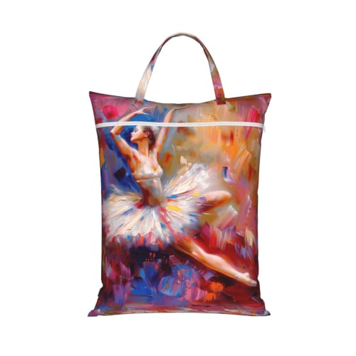 Wet Bag Sac à linge de voyage 1 pièce (peinture à l'huile danseuse de ballet)