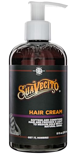 Suavecito Hair Cream Pump Bottle Medium Shine All Day Light Hold (8 oz)