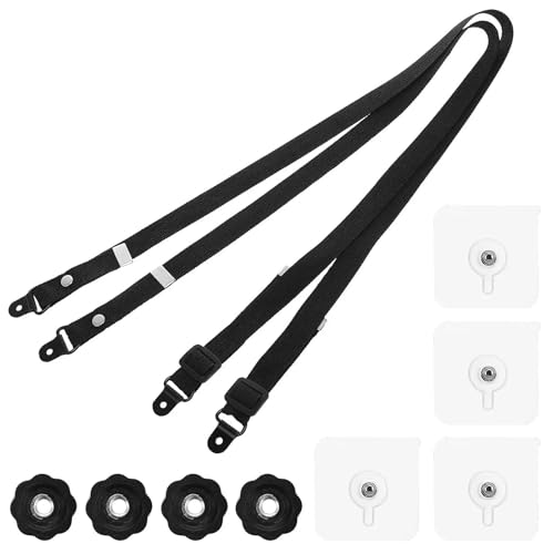 Correas antivuelco para muebles negras, pack de 10 unidades ajustables de 98cm
