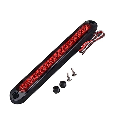 Trailer LED Lights Bar Torcarvh 15LED Car Brake Tail Light Bar Side Marker Turn Signal Stop Warning Lamp Trailer Identification Light Car External Lights for Car Truck Pickups Marine Boats(Red)
