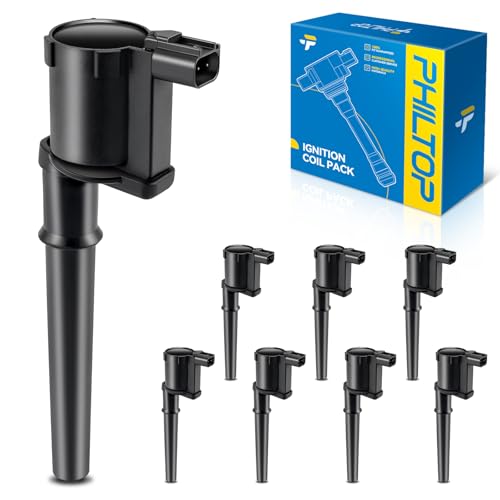 Image of PHILTOP UF191 Ignition Coil Pack Fit for 1999-2004 Navigator Base, 2007-2014 Mustang Shelby GT500 /Shelby GT500KR, 2003-2005 Aviator, 1998-2002 Continental, 2003-2004 Mustan, Set of 8