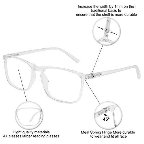 Image of OCCI CHIARI Reading Glasses Men's Large Reader Durable Spring Hinge