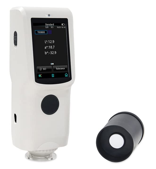 Portable Spectrocolorimeter Paint Ink Textile Printing Spectral Colorimeter Color Difference Analyzer with 8mm Aperture LED Light Source Wavelength Range 400 to 700nm Displayed Accuracy 0.1
