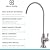 Brass Water Filter Faucet Delle Rosa Commercial Water Filtration Faucet for Under Sink Water Filter System Modern Brushed Nickel Kitchen Bar Sink Drinking Water Faucet