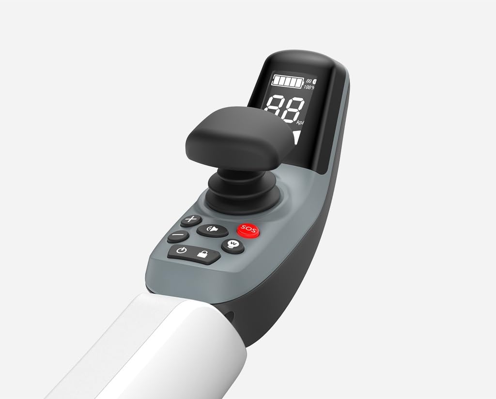 PLUS SANTE - Viaggiare, sedia a rotelle elettrica auto-pieghevole, autonomia 25 km, controllo intelligente e applicazione mobile, comfort premium, interno/esterno