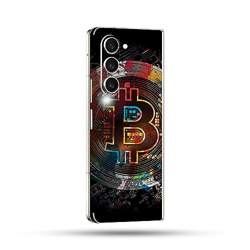 Image of MightySkins Skin Compatible with Samsung Galaxy Z Fold 5 Full Wrap - Crypto | Protective, Durable, and Unique Vinyl Decal wrap Cover | Easy to Apply, Remove, and Change Styles | Made in The USA