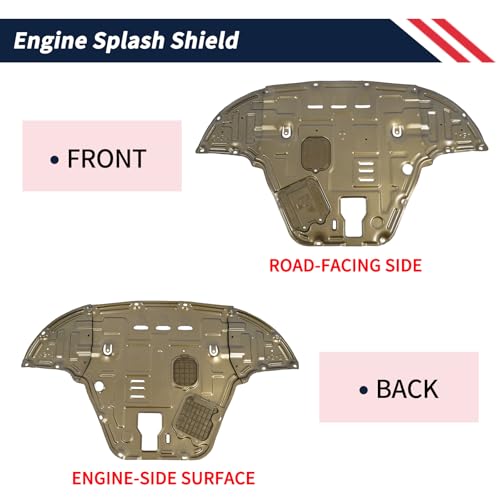Image of Aluminum-Magnesium Alloy Engine Splash Shield Guard for KIA K5 2021-2025 2026 Lightweight Heavy-Duty Skid Plate w /Extended Cover, Service Holes & Vent Design - Rustproof