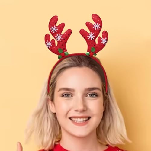 Image of PoPo Toys Deer Headband Design Hair Band | Hairband for Party Birthday| Xmas Gift for Children Girls | Christmas Decorations Items for Home Ornaments Props