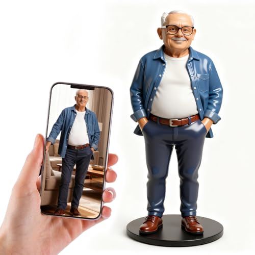 Custom 3D Printed Realistic Figurine from Photo, Personalized Handcrafted Face Replica Figurine,...