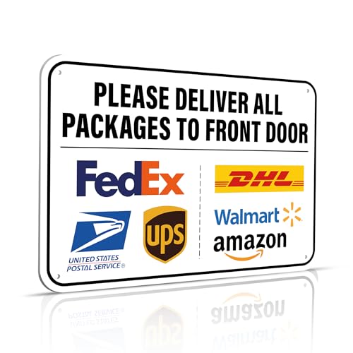 Please Deliver All Packages to Front Door Sign 11.7 x 8 Inches Delivery Instructions for My Packages Orders from Amazon, UPS, FedEx, USPS, UPS Please Deliver All Packages to Front Door Sign 11.7 x 8 Inches Delivery Instructions for My Packages Orders from Amazon, UPS, FedEx, USPS, UPS
