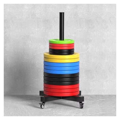 Olympic Weight Plate Rack, Stackable Bumper Plate Holder with Wheels, Space Saving Bumper Plate Organizer for Barbell Plates/Standard Plates/Bumper Plates(0.8in-Diameter of hole,H-80cm/31.5in)