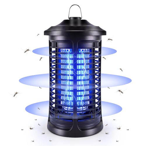 Electric Bug Zapper Indoor/Outdoor 4200V High Powered Mosquito Zappers Killer Waterproof Insect Fly Swatter Zapper Mosquito Trap Outdoor Fly Killer Insect Killer for Home Garden Backyard Camping