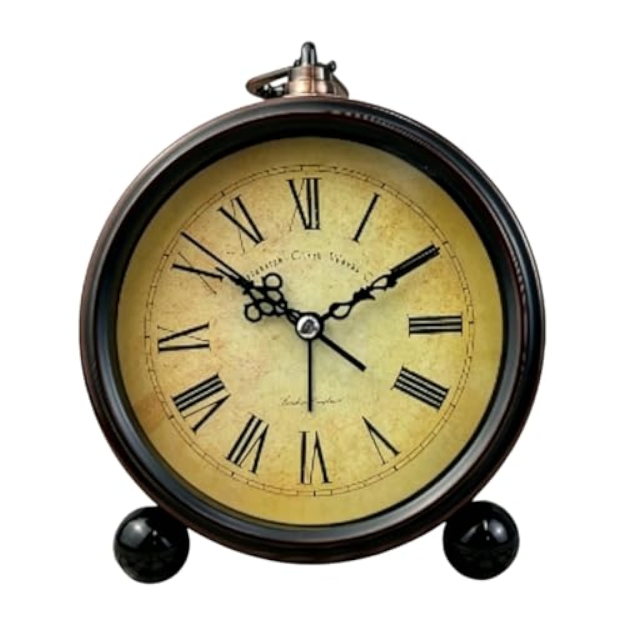 Luminous Hands Retro Desk Alarm Timepiece