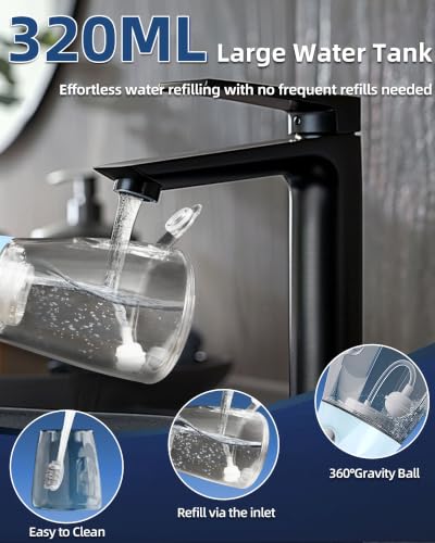 Lumivoid Water Flosser and Electric Toothbrush Combo,2-1 Oral Clean Kit, 5-Speed Sonic Electric Toothbrush & 4-Speed Portable Water Flosser to Clean Teeth and Protect Gum Health, IPX7 - image 8