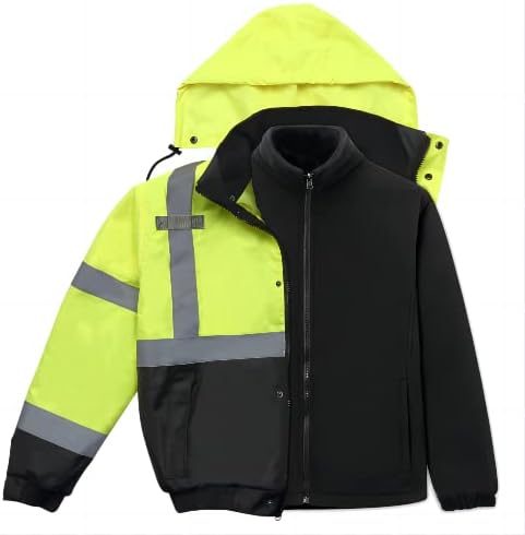caparazon Three-in-One High Visibility Reflective Winter Bomber Jacket