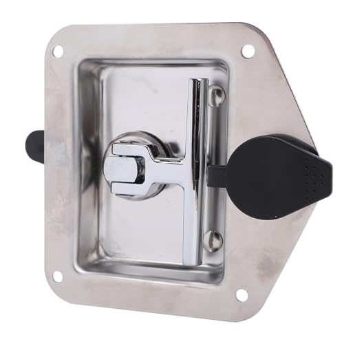 Asixxsix Strumento Box T Maniglia Latch, Acciaio Inossidabile Blocco antifurto della Scatola degli Strumenti con 2 Tasti per Porta del rimorchio, Letto del Camion, Cassetta degli Attrezzi
