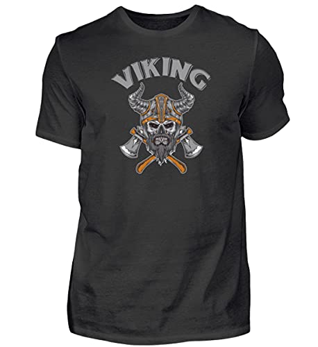 T-Shirt Viking Homme Noir Large - Vêtement Generisch au Style Mythologique