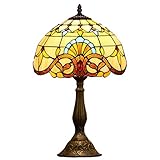 □ Vintage Tiffany lampada da tavolo in stile barocco macchiato diffusore in vetro con centinaia pezzi tagliati a mano gli occhiali colorati.base della lampada sollievo resina, modelli chiari, è un'opera d'arte.