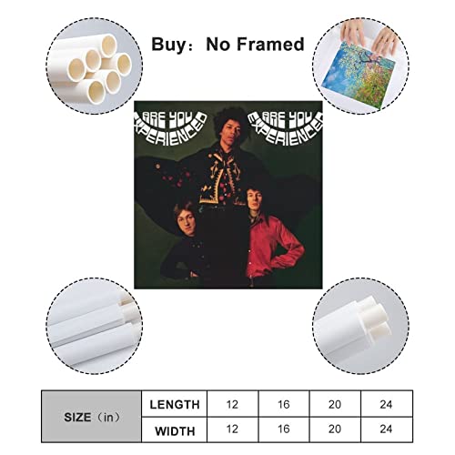 Epano Are You Experienced The Jimi Hendrix Experience Canvas Poster Wall Decorative Art Painting Living Room Bedroom Decoration Gift Unframe-Style12X12Inch(30X30Cm) #TOP1