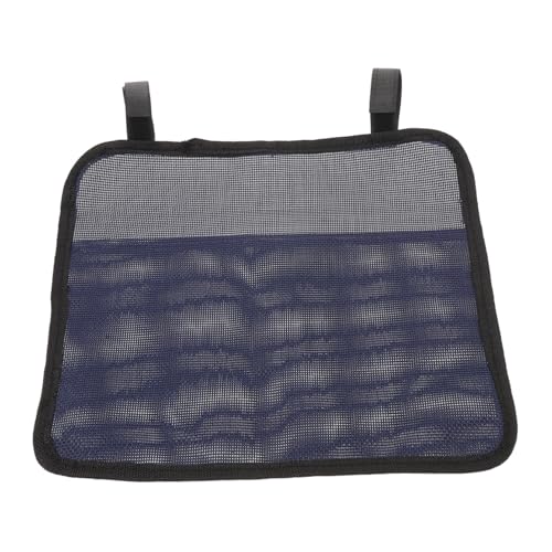 DECORNIJIA Chair Armrest Organizer Bag Navy Blue Heavy-Duty Folding Camping Chair Storage Pouch with Drink Holder for Beach Patio Recliner Outdoor Picnic Snack and Magazine Holder