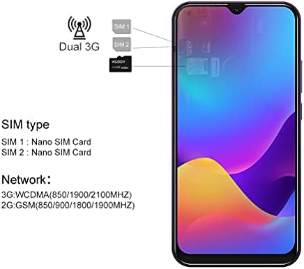 Xgody K30s SIM Free 6.26 Inch Android 8.1 3G Mobile Phone Factory Unlocked Smartphone,Quad Core Dual SIM,RAM 1GB ROM 8GB,2800mAh battery,5MP Camera Face ID UK Verizon Multil-color (Blue)