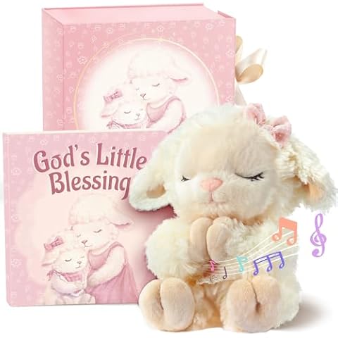 MyMateZoe Baptism Gift Set with Praying Lamb Plush and Blessing Book Cover