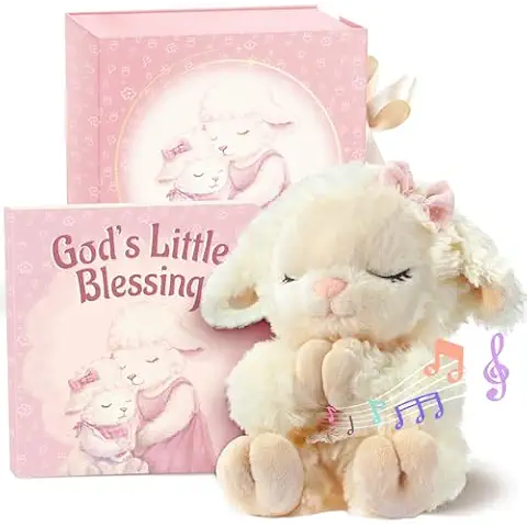 MyMateZoe Baptism Gift Set with Praying Lamb Plush and Blessing Book Cover