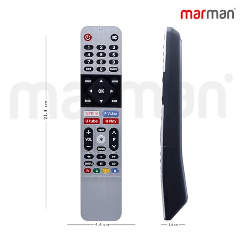 Image of marman Compatible with Skyworth Smart Tv Remote Suitable for 4K LED UHD Television No Voice Command or Bluetooth Connection with Netflix Prime Video YouTube and Google Play Hot Keys Without Pairing