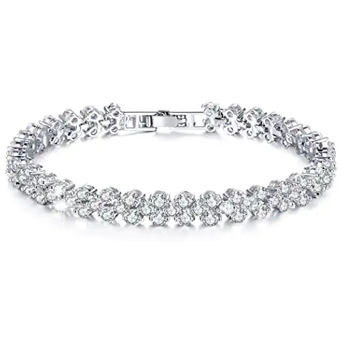 Branets Cristal Pulsera de Circonita Ajustable Cover