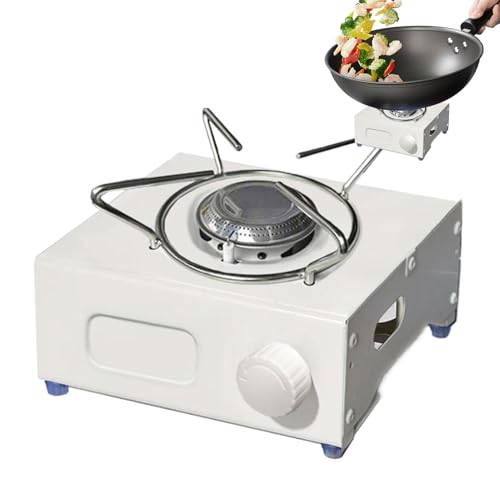 Hornillo de gas portátil – Hornillo de gas portátil para cocinar, quemador de fuego para picnic, para camping, senderismo, cocina, terraza de trabajo, playa, camping