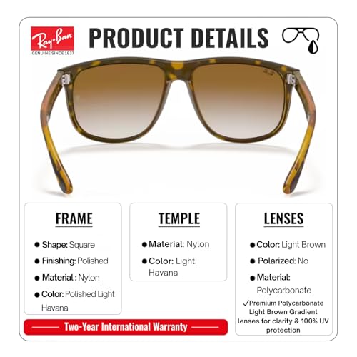 Image of Ray-Ban RB4147 BOYFRIEND Square Shaped Sunglasses for Men with Official RAYBAN Eyewear Kit