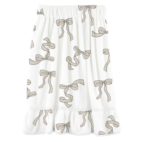 Image of Bella Sleep + Spa Ultra Soft Plush Luxury Spa Shower Bath Wrap with Adjustable Closure, One Size, Flax Bows