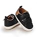 BEIDI Baby Girls Boys Shoes Soft Anti-Slip Sole Newborn First Walkers Star High Top Canvas Denim Unisex Infant Sneaker (F-Black,12-18 Months