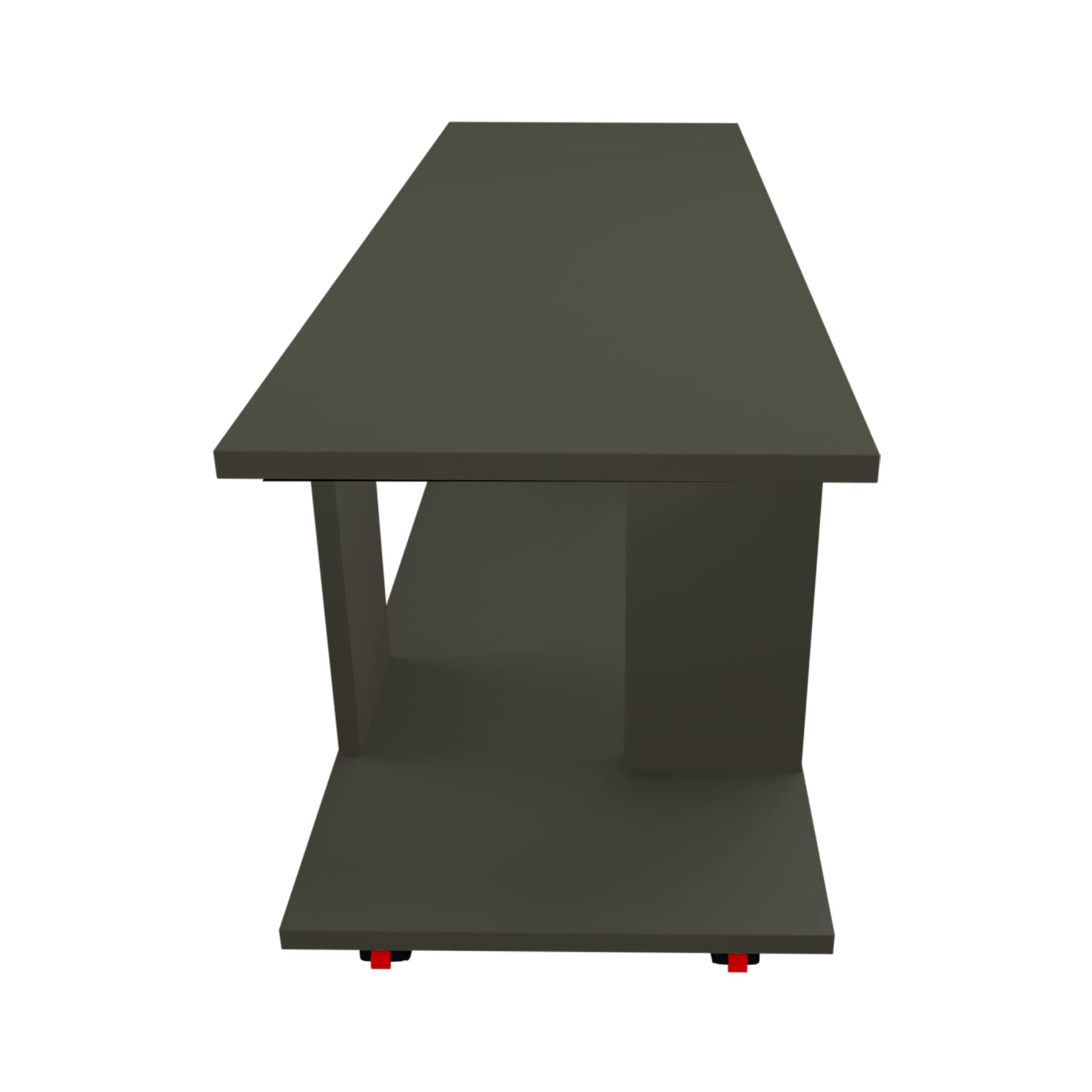 Henor Mesa Baja con Ruedas. Madera Mod. Pilar. 110 x 40 x 45.5 cm. Giro 360 con Freno. Grafito