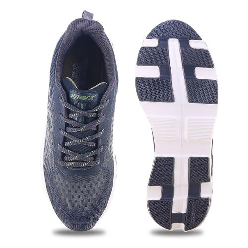 Image of SPARX Sports Running Shoes for Men - Lightweight Breathable Lace-Up Athletic Shoes with Cushioned Comfort, Shock Absorption, Durable Grip, Flexible Sole & Everyday Walking Performance