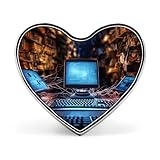 Pin de solapa de aleación con forma de corazón para computadoras e internet, broche de corazón bonito para chaquetas y