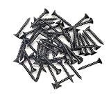 50 PCS Black Wood Screws (3.5mm x 25mm) Double Countersunk Multi Purpose Organic Woodscrews - Image 1