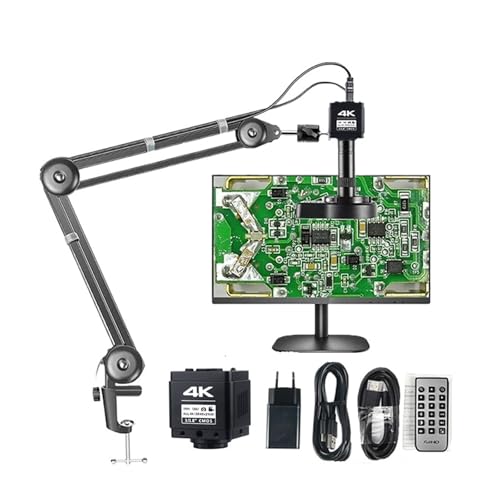 4K UHD Industrial Microscope,HDM/I TYPE-C 1/1.8"imx678 Sensor Camera,150X C Mount Lens,Upgrade The Clamp Bracket(Only Camera)
