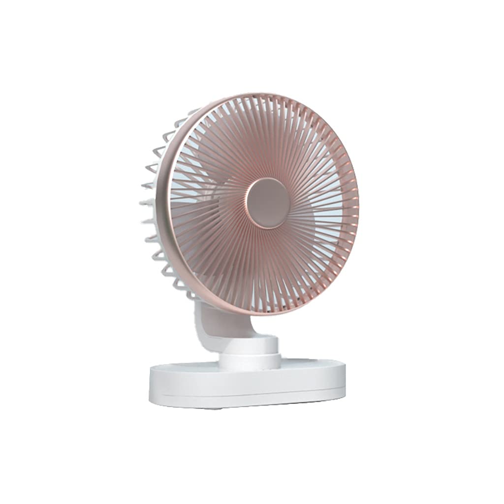 Mini Fan Small Fan USB Powered 3 Speed Strong Wind Quietness & Narrow Slot Design for Girls Boys Gift Outdoor Travel Office (Color : Rose Gold)