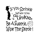 BERRYZILLA If You Sprinkle When You Tinkle Decal Wall Vinyl Bathroom Potty SEAT Boys Training Lettering Art Quote Sticker (Package Come with glowindark Monster switchplate Decal)
