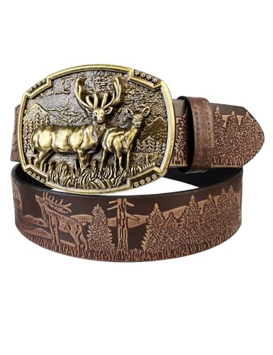 TOPACC Cowboy Belt for Men Women Western Country Cowgirl Belt for Jeans Pants Rodeo Outfit