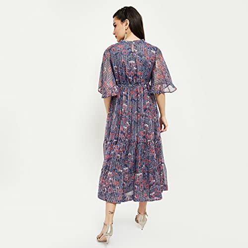 Image of Max Women's Printed Flared Sleeves A-line Dress