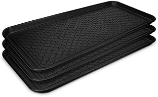 Navaris Set of 3 Shoe Drip Trays - Multi-Purpose Boot Tray for Rain Boots, Winter Boots, Wellies - For Indoor and Outdoor Use in All Seasons - XL