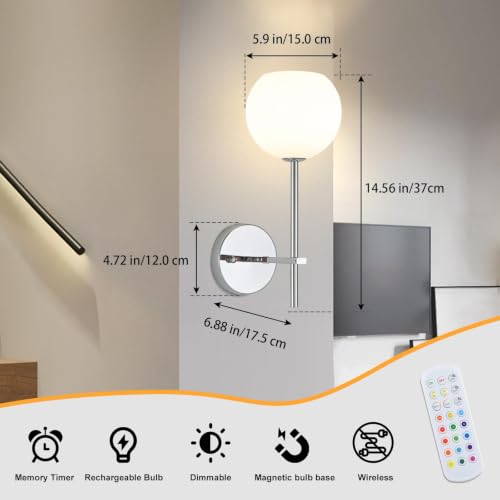 Image of Battery Wall Sconce Set of Two S71 (Chrome, 2-Lights)