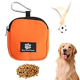 FIUTEKO Leckerlitasche für Hunde Set,Snackbeutel mit Reißverschluss & Spielzeugball Fußball-Stil Trainingsbeutel mit Karabiner Ultraleicht 37g wasserdicht Für Gassi Training Outdoor kleine Hunde