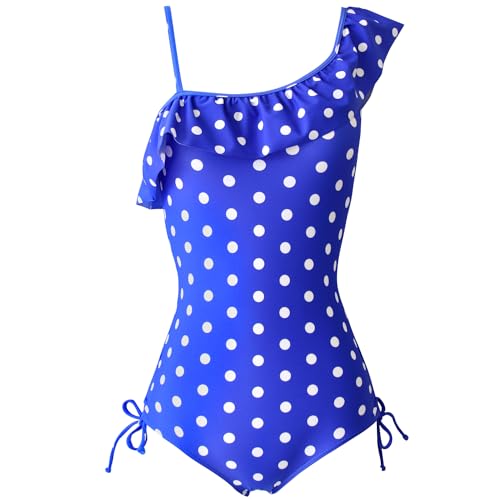 Image of Polka Dot Girls Kids Bathing Suits Adjustable Swimsuits (FBA)