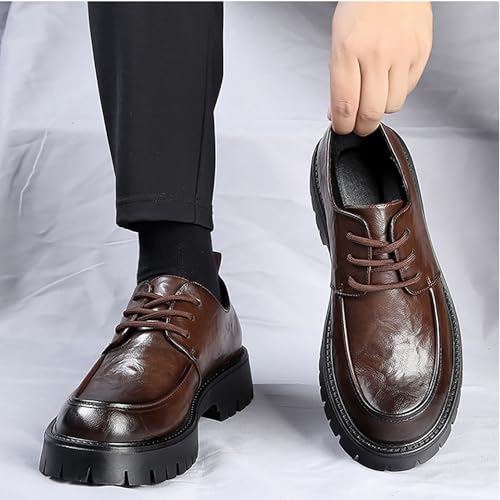 Men's Genuine Leather Shoes Anti-Slip Rubber Sole Comfortable Business Casual Wedding Formal Slip-Resistant Dress Shoes4